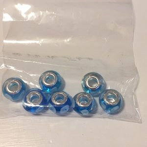 Blue and white charms